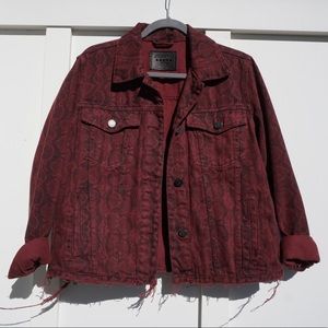Blank NYC printed denim jacket size M